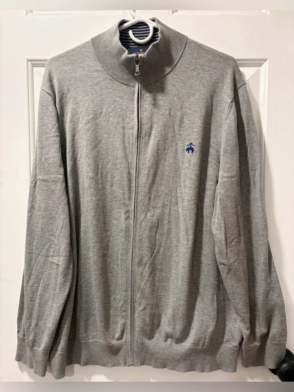 Books Brothers Men’s XXL Gray Supima Cotton Knit Sweater Pullover Classic Preppy